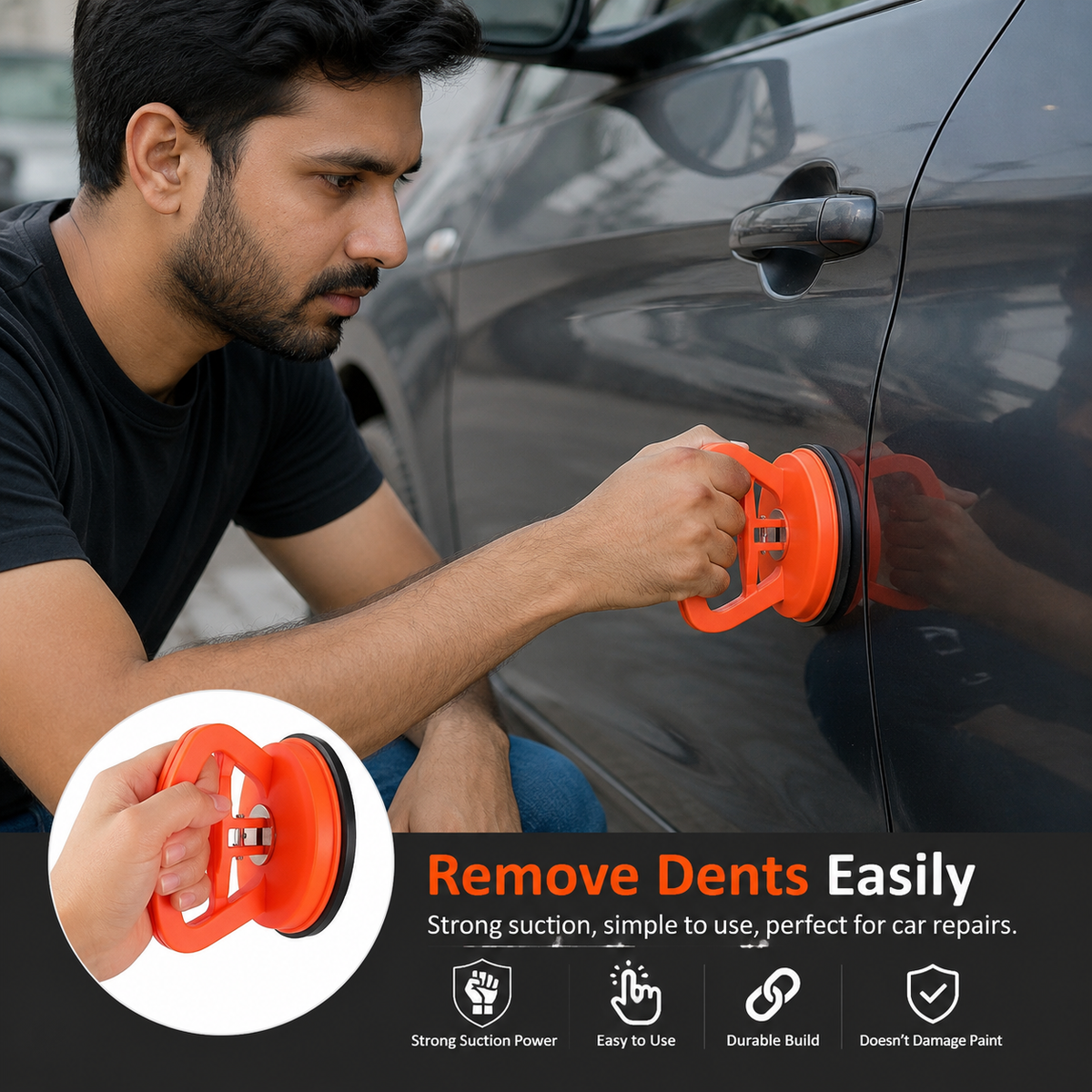 ProDent 2 -Piece Car Dent Puller- Paintless Dent Repair kit